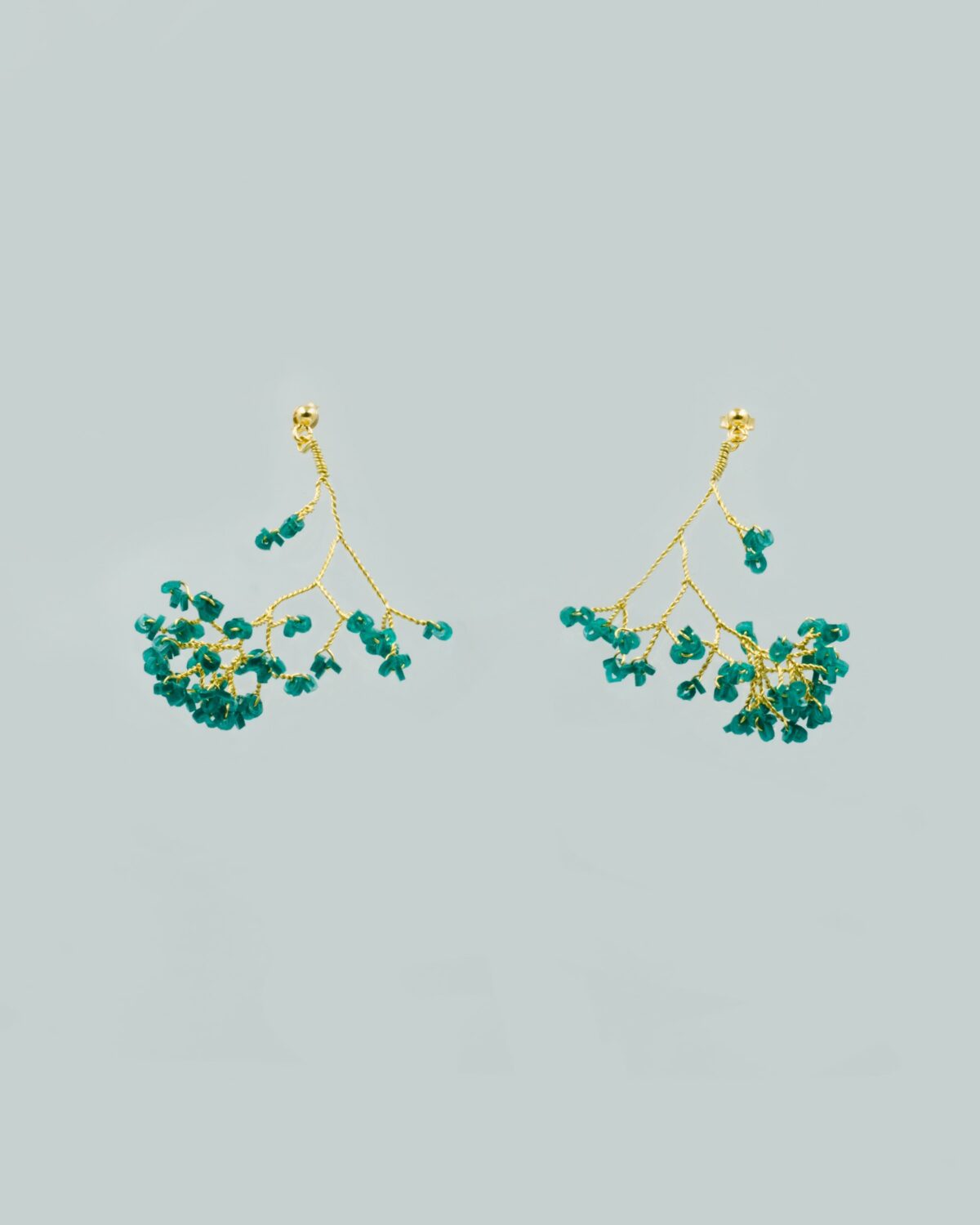 Kolczyki Floral Earrings Deep Sea marki Romańska