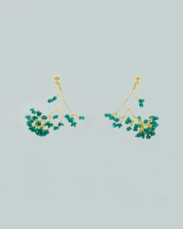 Floral Earrings Deep Sea